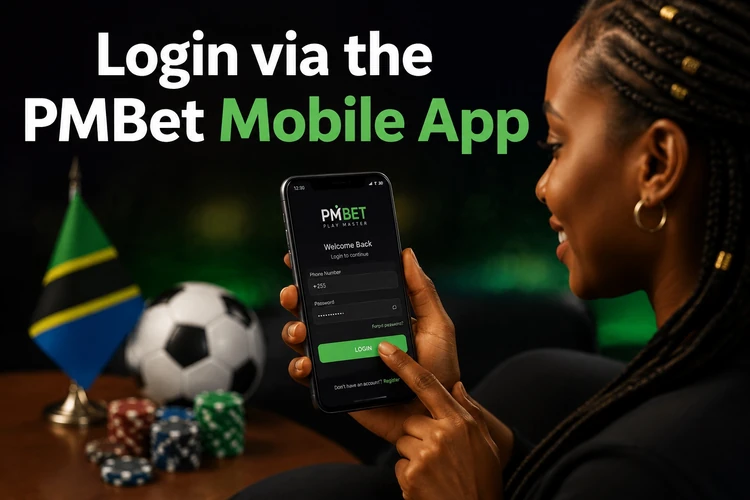 Login via the PMBet Mobile App